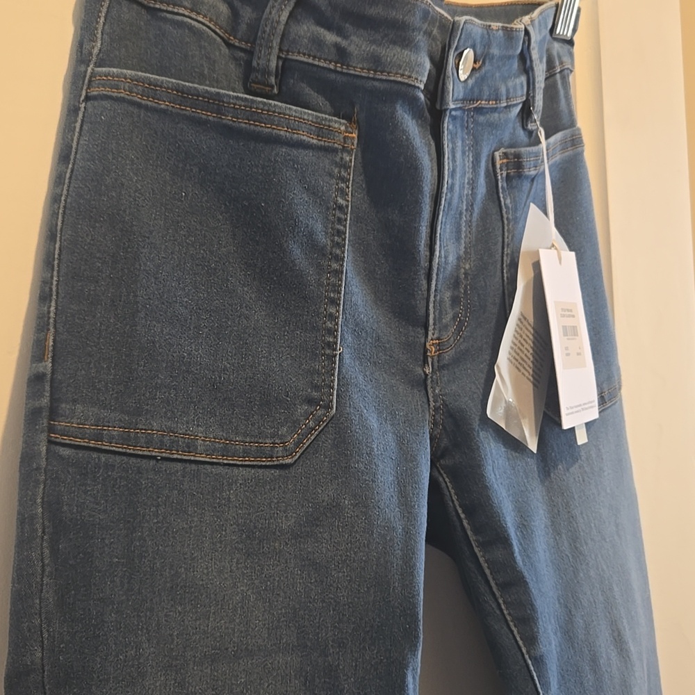 Tahari Women's Straight Leg Blue Jeans - Picture 6 of 14